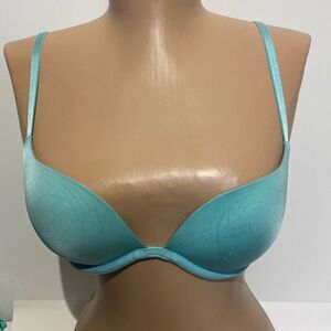 Victoria's Secret Women's Blue Dream Angels Padded Demi Bra Size 34B